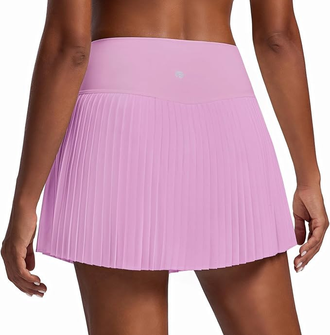 PINSPARK 15" High Waist Pleated Tennis Skirts for Women with Shorts Mini Athletic Workout Golf Sk... | Amazon (US)