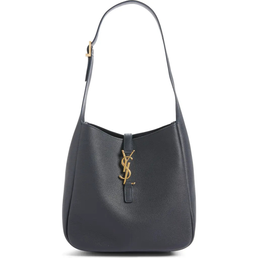 Saint Laurent Small Le 5 à 7 Leather Hobo in Bleu Abysse at Nordstrom | Nordstrom