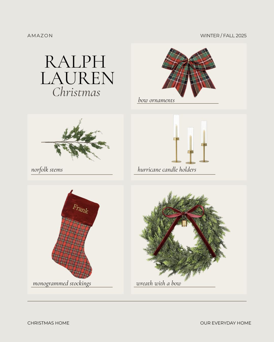Now trending: A Ralph Lauren Christmas! Here are some of the best finds you will need to make create this look. 

Ralph Lauren Christmas décor  
Ralph Lauren inspired Christmas  
traditional Christmas décor  
classic Christmas home  
quiet luxury Christmas décor  
elevated holiday home décor  
heritage holiday decorating  
timeless Christmas decorating  
Ralph Lauren holiday style  
luxury Christmas home inspiration   

 #LTKHoliday #LTKSeasonal #LTKHome