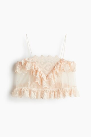 Ruffled Lace Strappy Top | H&M (US + CA)