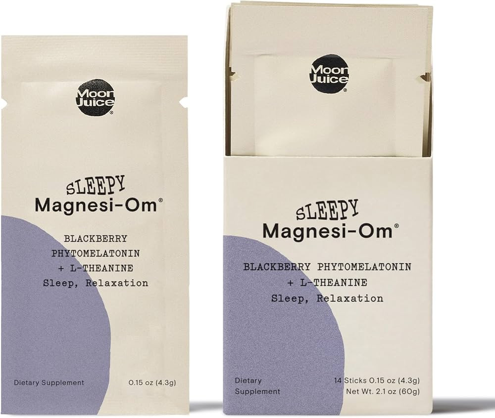 Moon Juice Sleepy Magnesi-Om Melatonin + Magnesium Sleep Aid, 0.3mg Melatonin, Magnesium Glycinat... | Amazon (US)