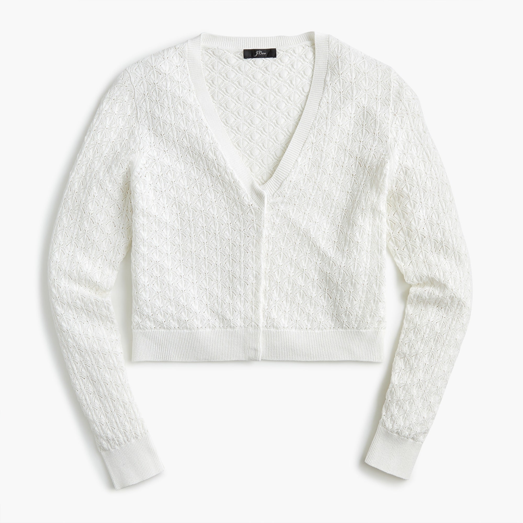 V-neck pointelle cardigan sweater | J. Crew US