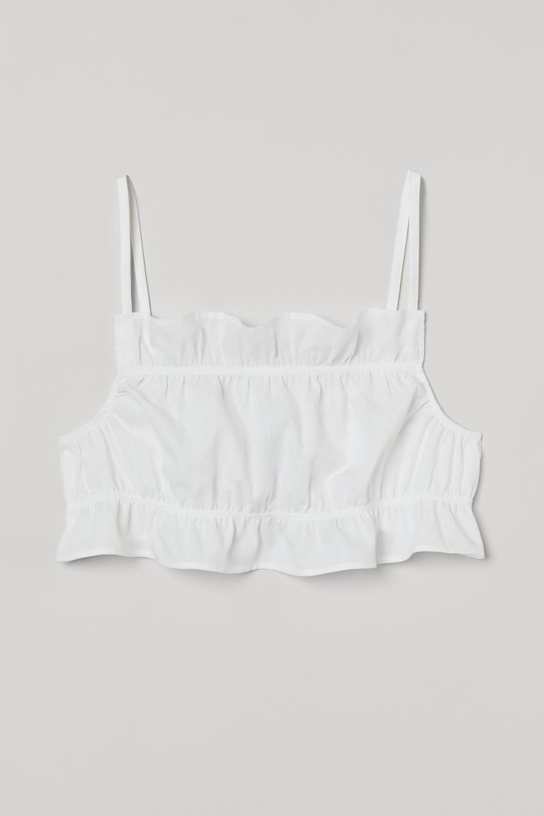 Flounce-trimmed Crop Top | H&M (US)