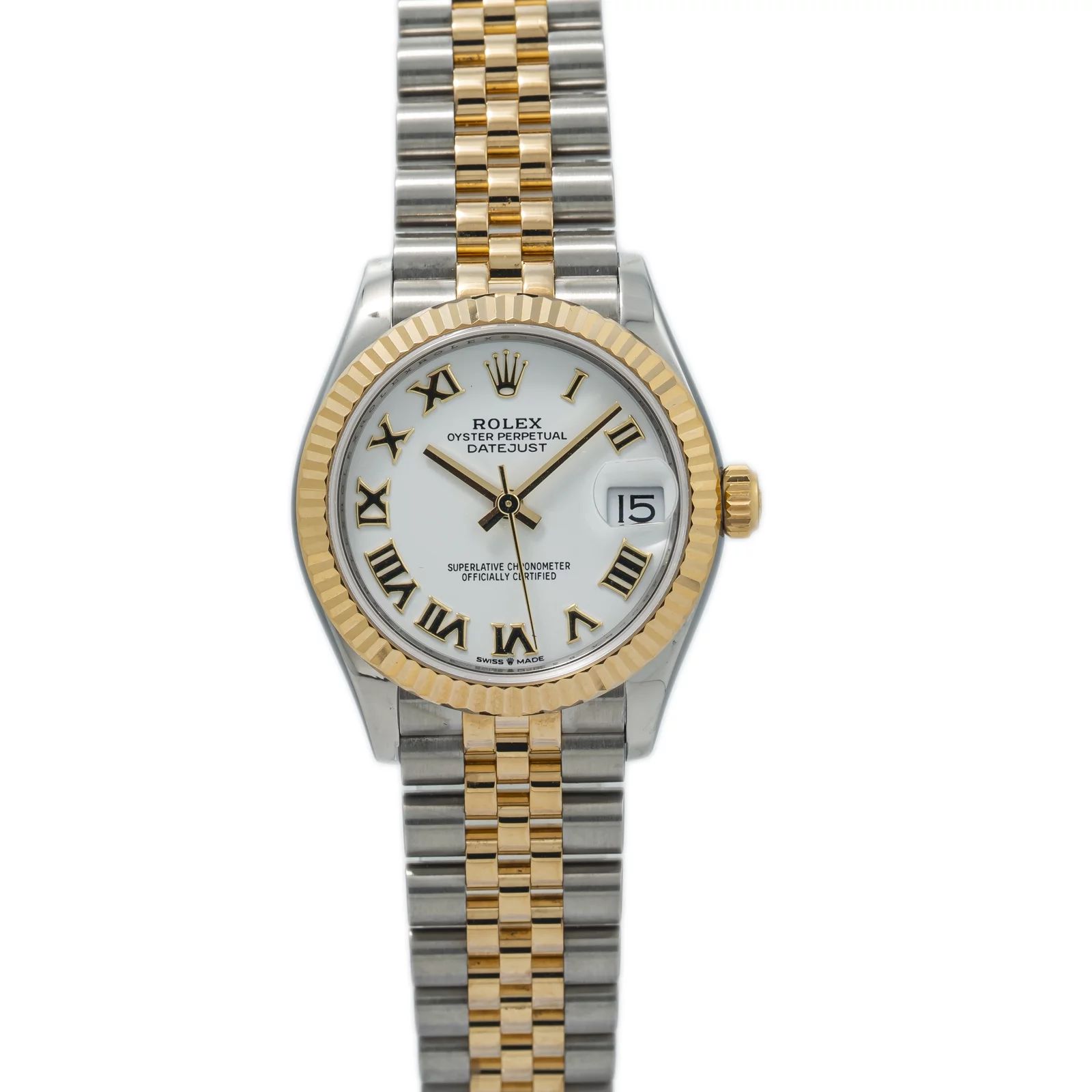Rolex Datejust 278273 18k Yellow Gold Jubilee Roman White Dial Ladies Watch 31mm | Walmart (US)