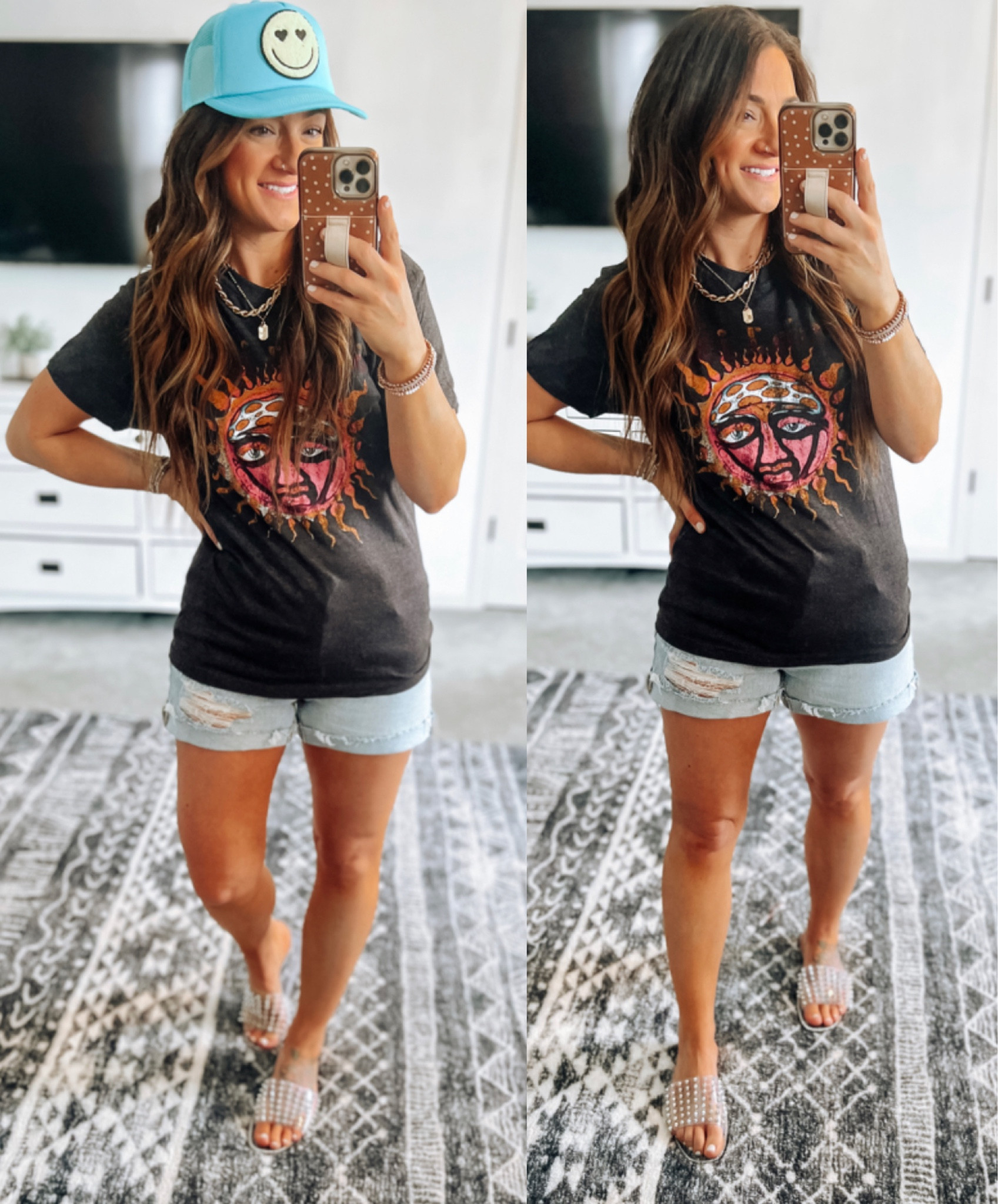 Target graphic tees 20% off with target circle! True to size 
Shorts run small, size up 1-2 depending on how you like them to fit. Size up half a size in the sandals.

#LTKsalealert #LTKunder50 #LTKSeasonal