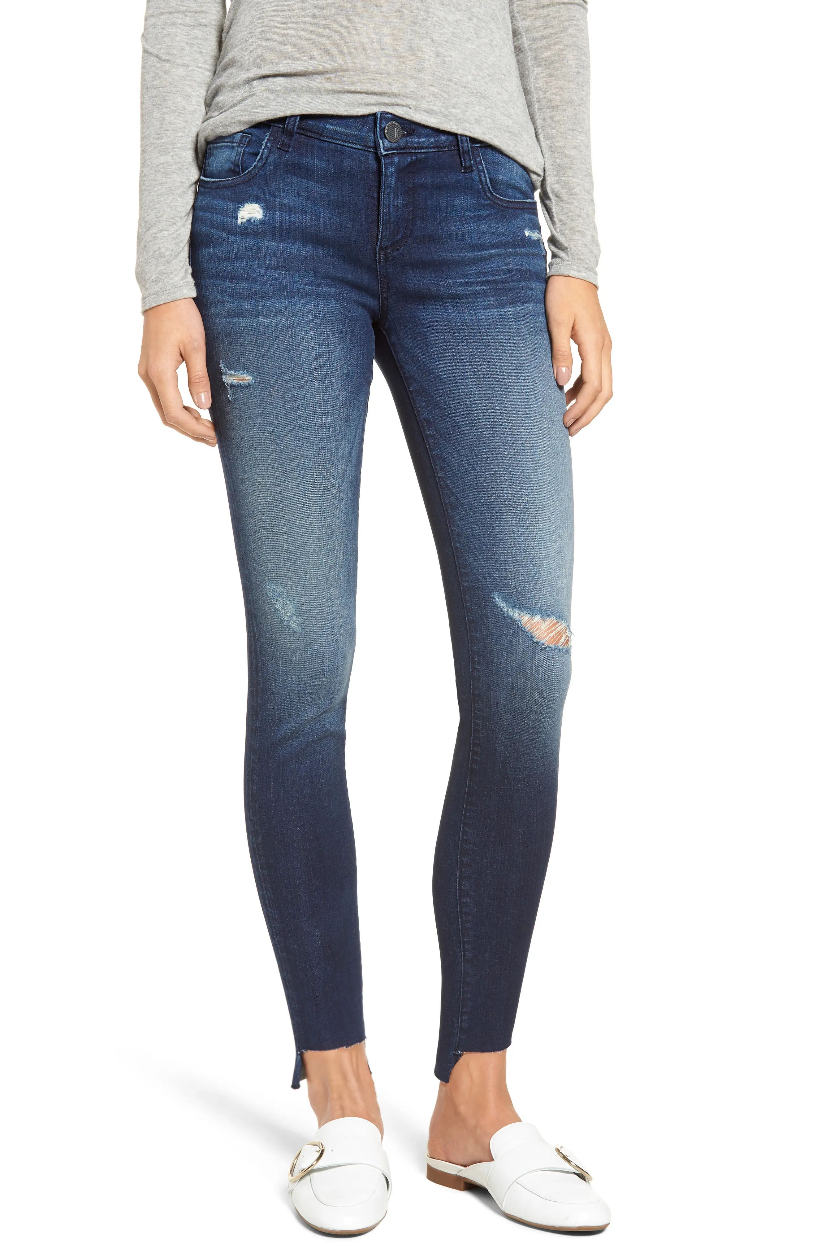 Kut from the Kloth Connie Step Hem Skinny Jeans (Clean) (Regular & Petite) | Nordstrom