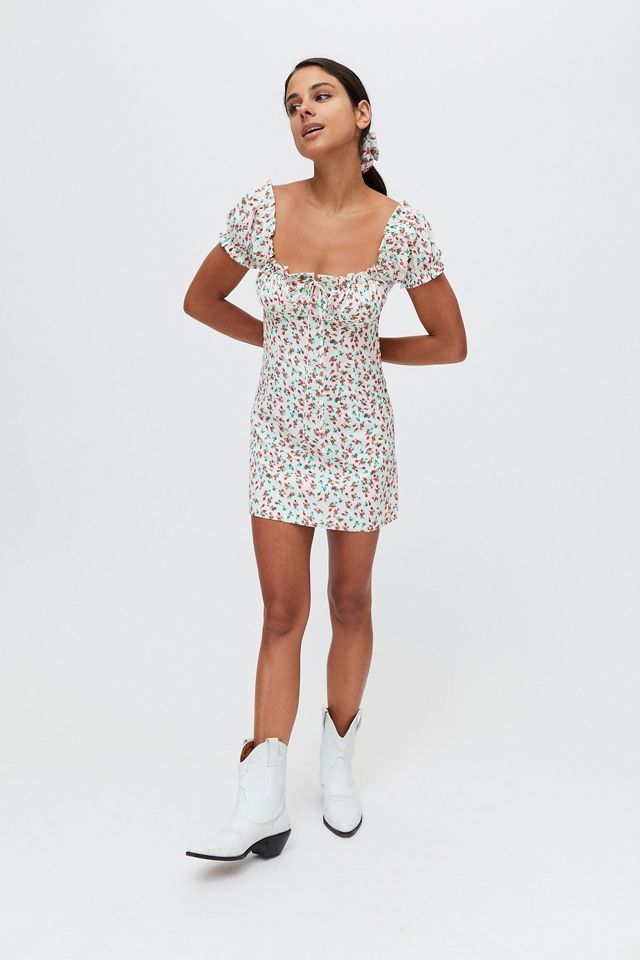 Daisy Street Milkmaid Floral Mini Dress | Urban Outfitters (US and RoW)