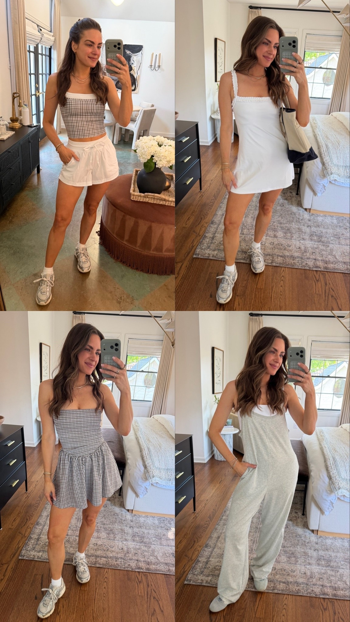 @abercrombie has the perfect activewear to take you from your daily movement to on-the-go. I will be living in activewear dresses and YPB loungewear all summer for workouts, errands, travel days, & more. Linked everything here and sizing below. #AbercrombiePartner

Check Layered Tank - small 
Check Dress - small 
White Dress - small 
Jumpsuit – small (could have done an XS) 
Tote Bag – one size

#LTKSaleAlert #LTKActive #LTKootd