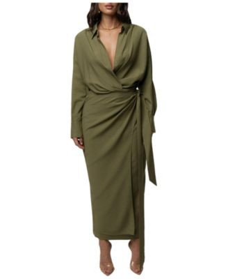 Jluxlabel Women's Skyline Wrap Midi Dress - Ivory | Macy's