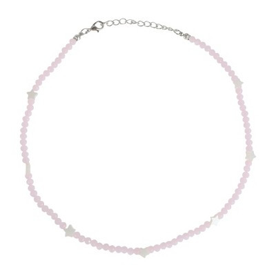 Unique Bargains Five-Point Star Beaded Necklace Pink 1 Pcs | Target