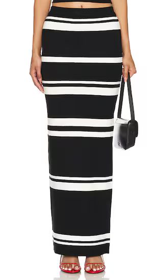 Seren Maxi Skirt in Black & White | Revolve Clothing (Global)