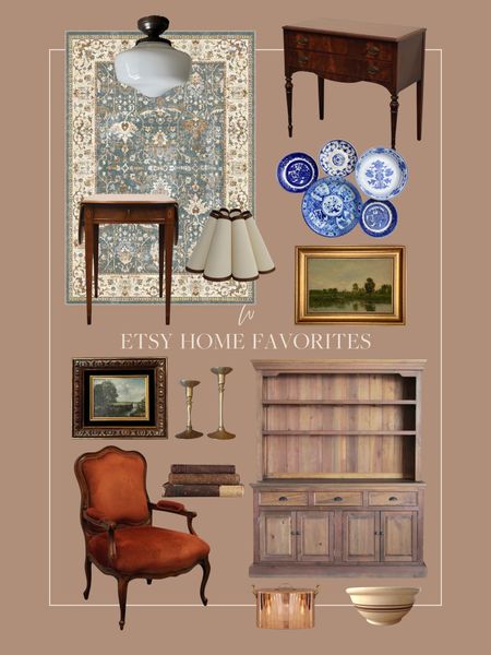 Etsy home finds and favorites! A mix of vintage, antique inspired, and general home favorites! I love all the character and charm these pieces have—all so timeless and pretty! 

#LTKHome #LTKStyleTip