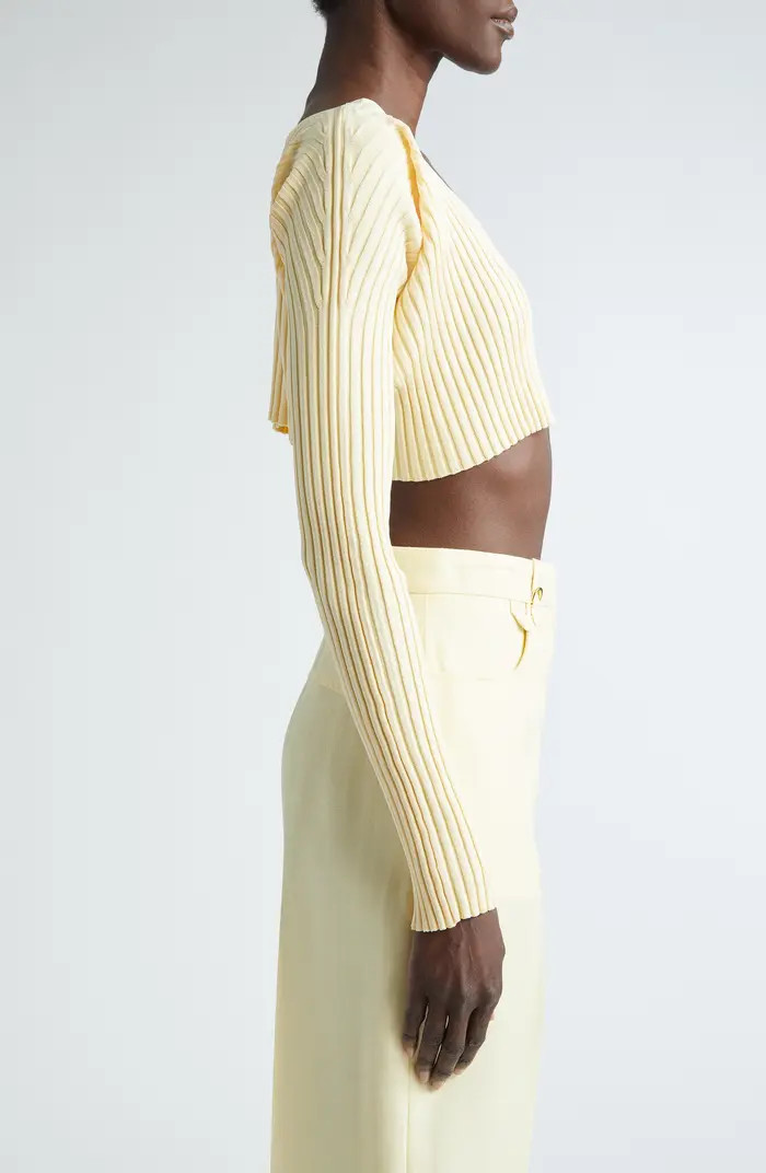 Jacquemus La Maille Pral Rib Crop Cardigan | Nordstrom | Nordstrom