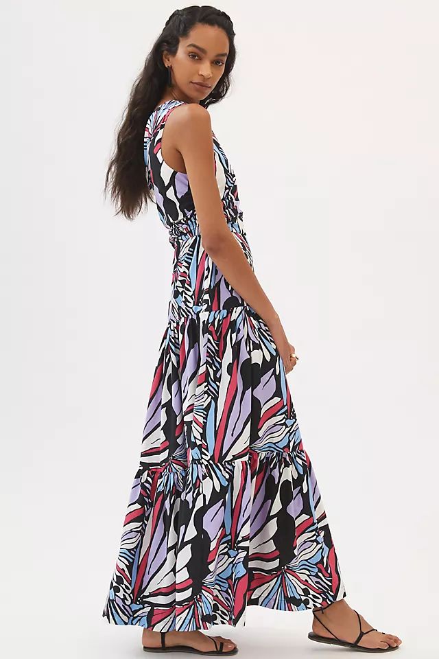 Maeve One-Shoulder Printed Midi Dress | Anthropologie (US)