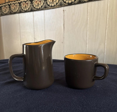 VINTAGE MIKASA TERRA STONE Paprika #1258 Creamer And Mug Japan | eBay US