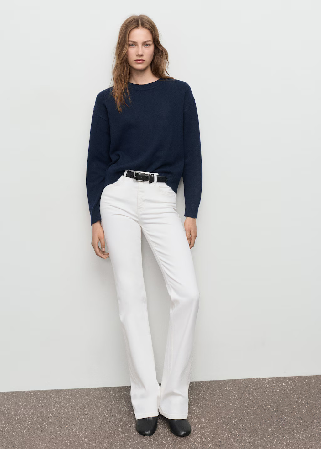 Ribbed polo-neck sweater with buttons | MANGO (UK)