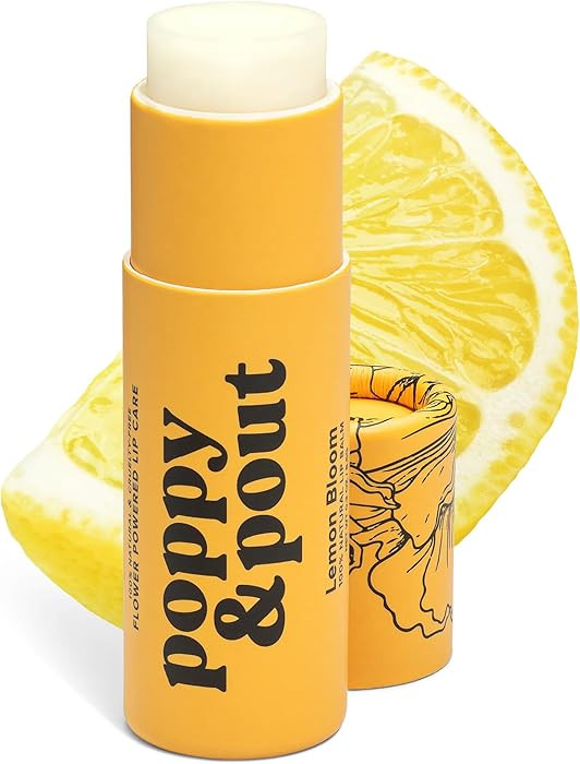 Poppy & Pout Lemon Bloom Jumbo Lip Balm | All Natural Lip Balms & Moisturizers with Beeswax, Vita... | Amazon (US)