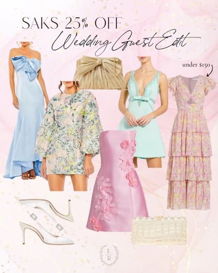 Wedding Guest dress. Spring outfits. Spring dresses. Saks fifth avenue. Designer sale  

#LTKwedding #LTKstyletip #LTKsalealert