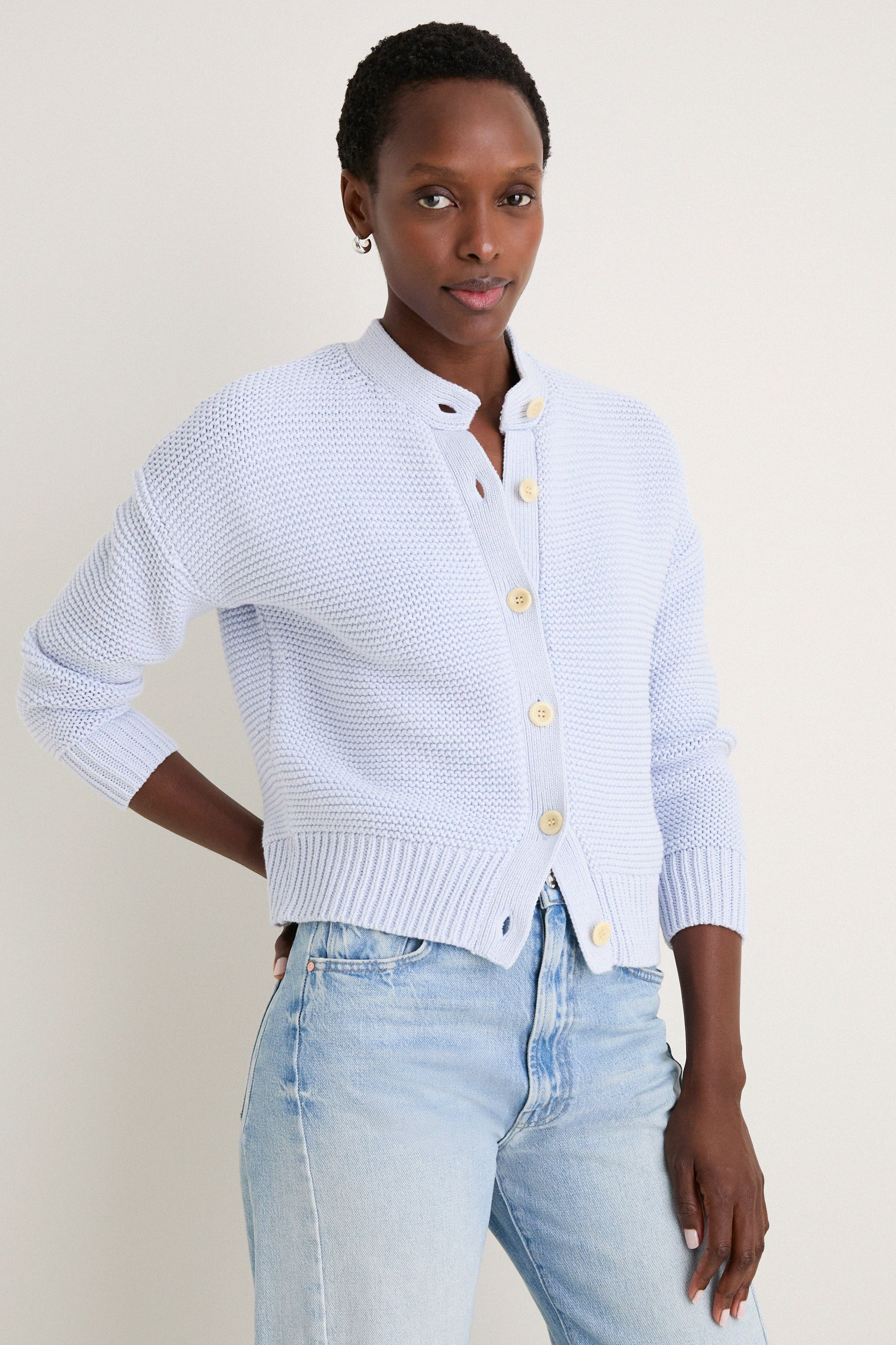 Calm Blue Nico Chunky Cardigan | Tuckernuck (US)