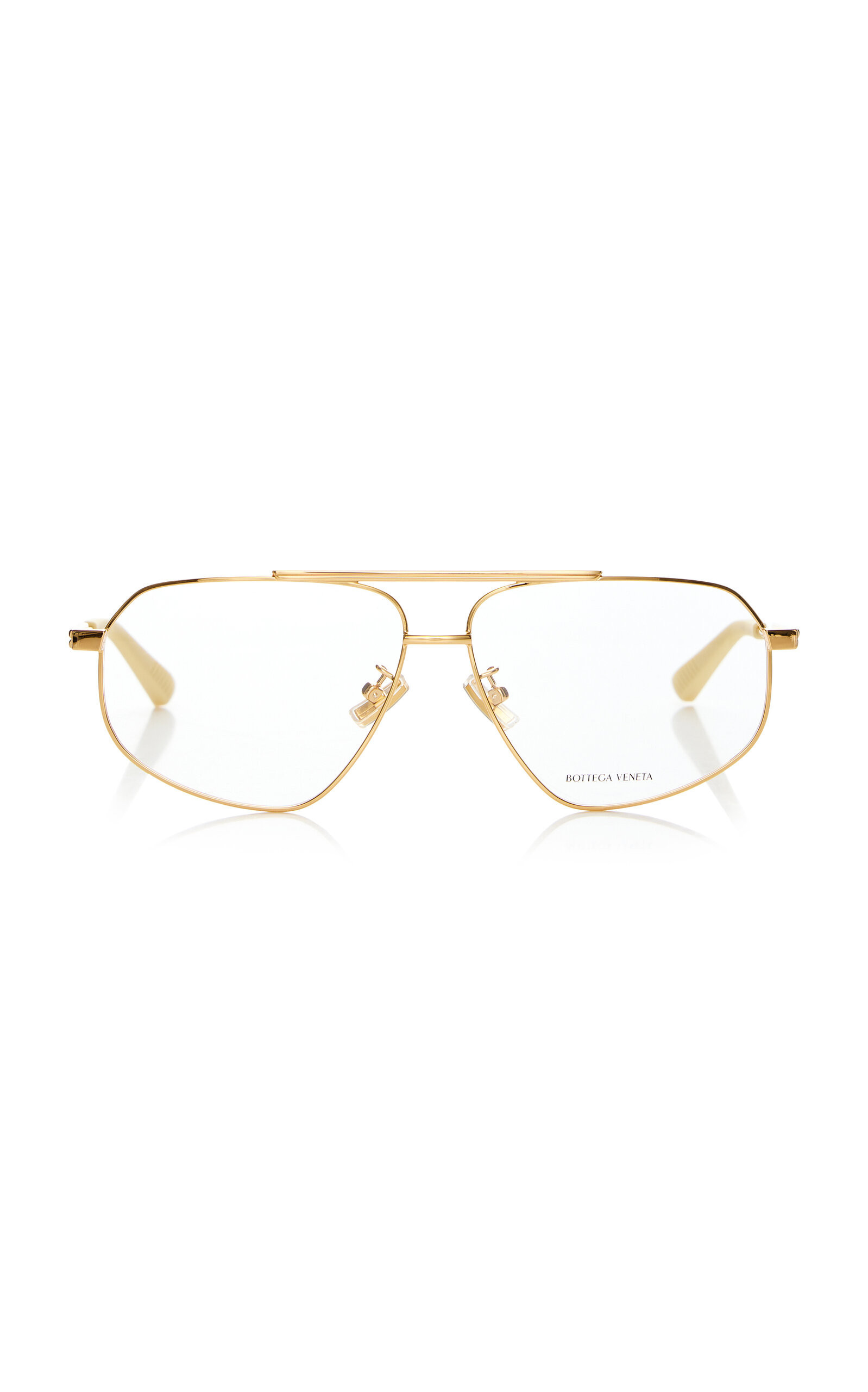 Bottega Veneta - Aviator-Frame Metal Glasses - Gold - OS - Moda Operandi | Moda Operandi (Global)