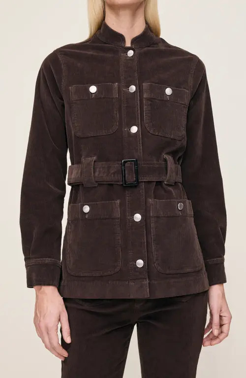 DL1961 Stretch Cotton Corduroy Utility Jacket in Meteorite at Nordstrom, Size X-Small | Nordstrom