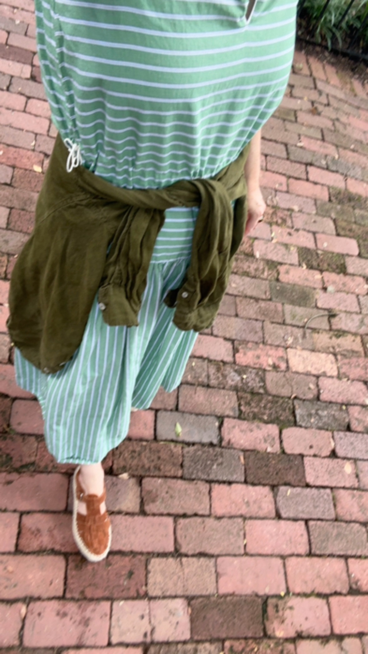 This is one of my favorite dresses for summer - it's chic and so comfortable. Perfect for busy weekends with kids but equally as good for a summer vacation. I like the button up tied around my waist for a little interest or in case I wanted something on my arms inside! 

 #LTKdayinmylife #LTKmomlife #LTKOver40