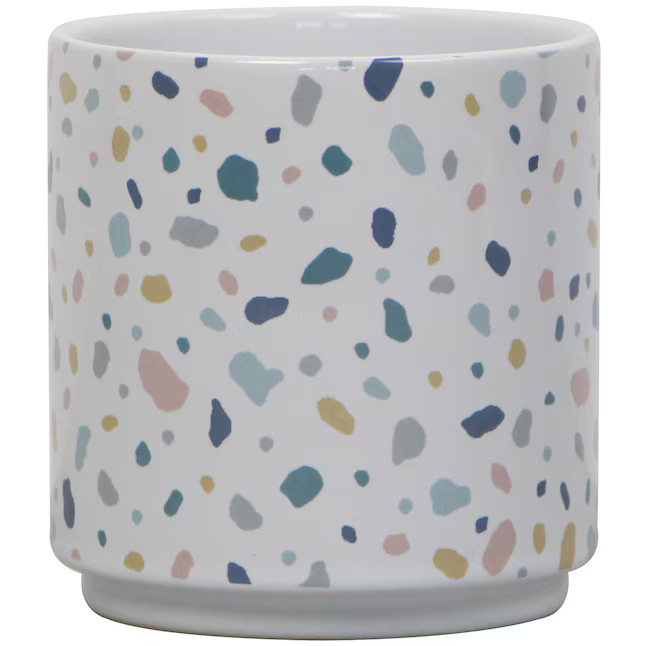 allen + roth 4.14-in W x 4.26-in H Colorful Ceramic Indoor Planter | Lowe's