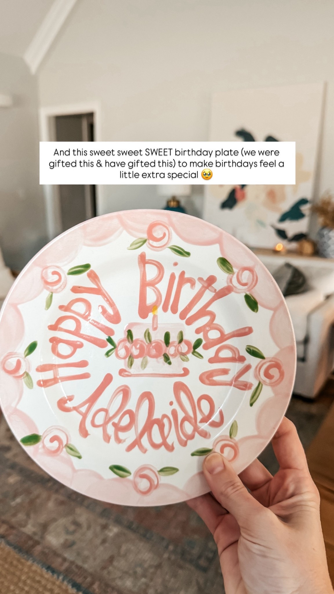 Monogrammed birthday plate for little girl!! 

#LTKBaby #LTKFamily #LTKKids