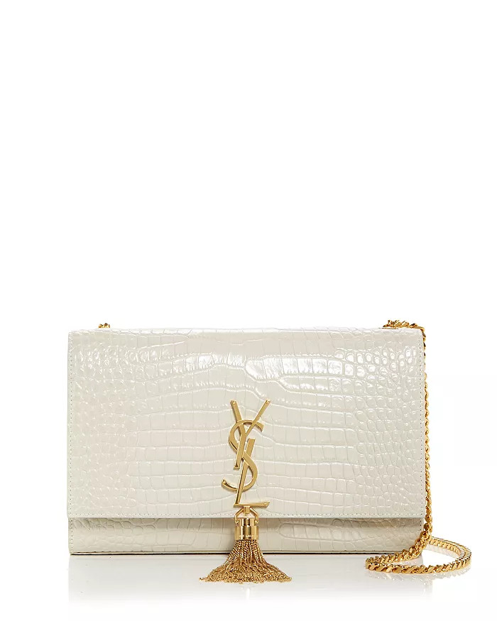 Kate Medium Croc Embossed Leather Shoulder Bag | Bloomingdale's (US)