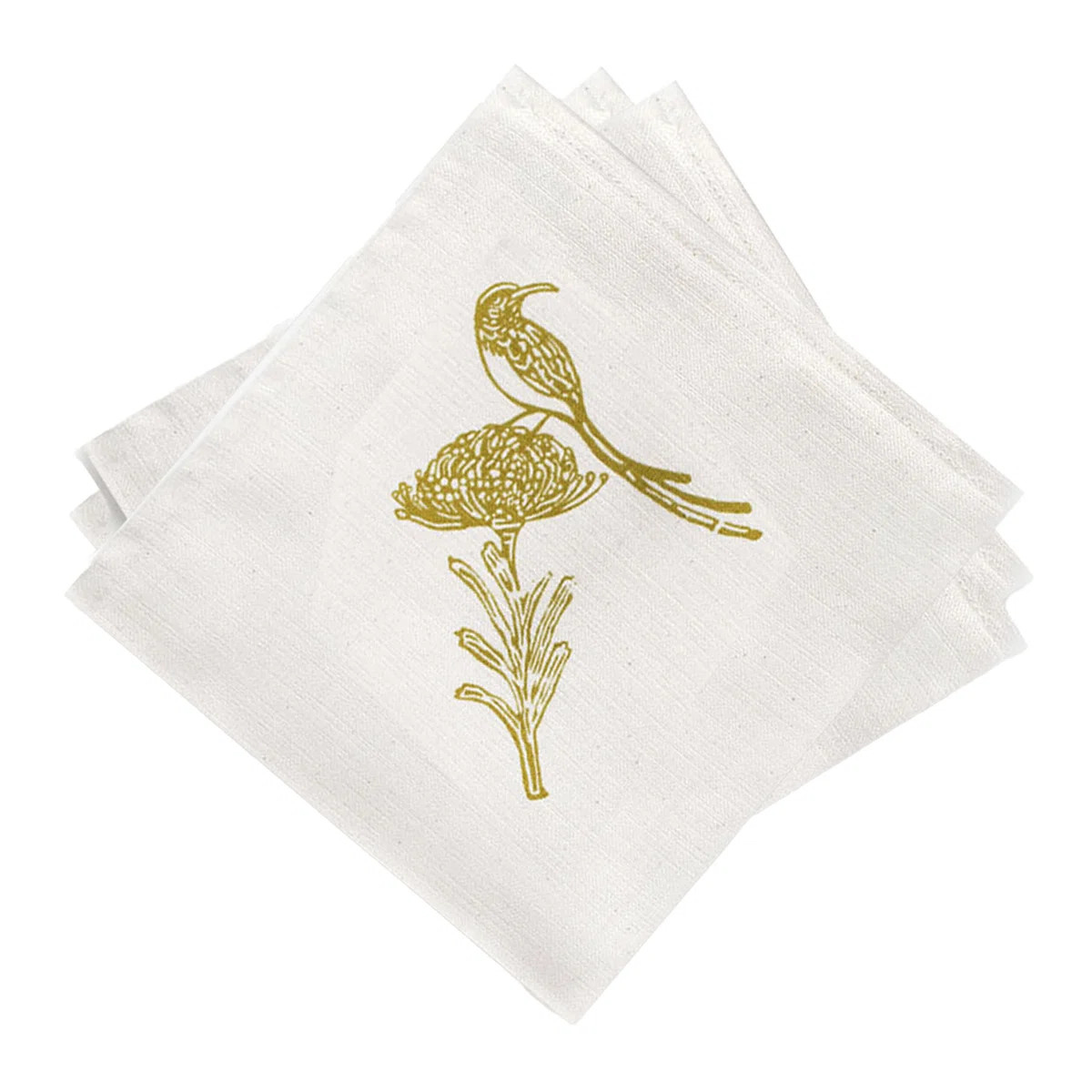 French Home Set Of 4 Sugarbird Napkins - Chartreuse | Wayfair North America