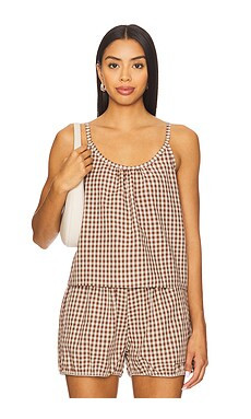 Rat Boi Keyhole Camisole in Brown Gingham from Revolve.com | Revolve Clothing (Global)