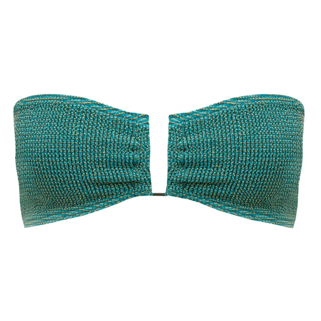 Blake Metallic Swimsuit Top | Jade Green | Smallable