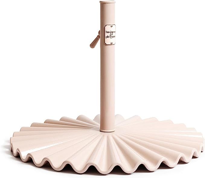 Business & Pleasure Co. The Clamshell Base - Outdoor Patio Umbrella Base - Dusty Pink, 55lbs | Amazon (US)