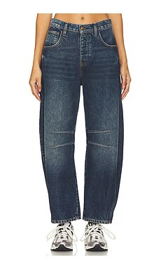 Free People x We The Free Good Luck Mid Rise Barrel in Deep End from Revolve.com | Revolve Clothing (Global)