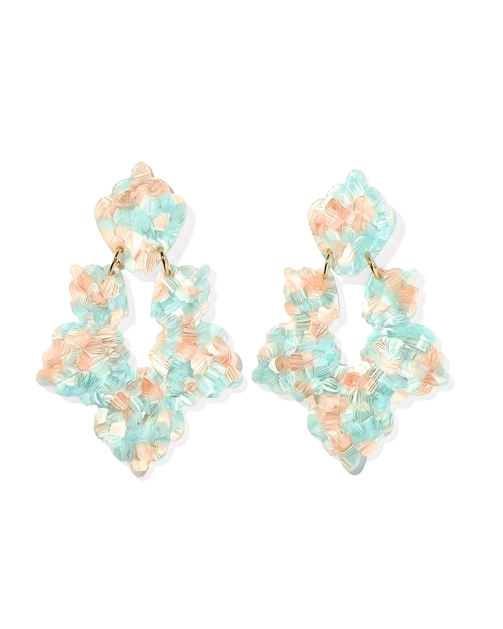 Michelle Statement Earrings - Mint Shell - Shop LINNY CO | LINNY CO LLC