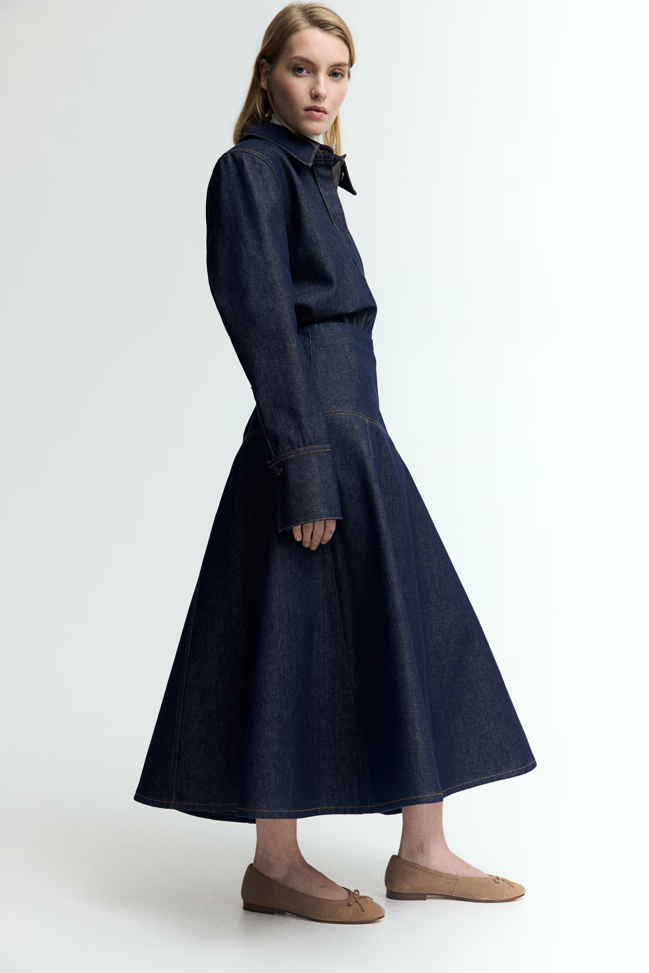 Falda denim de corte evasé | H&M (FR, IT, ES, PT, BE)