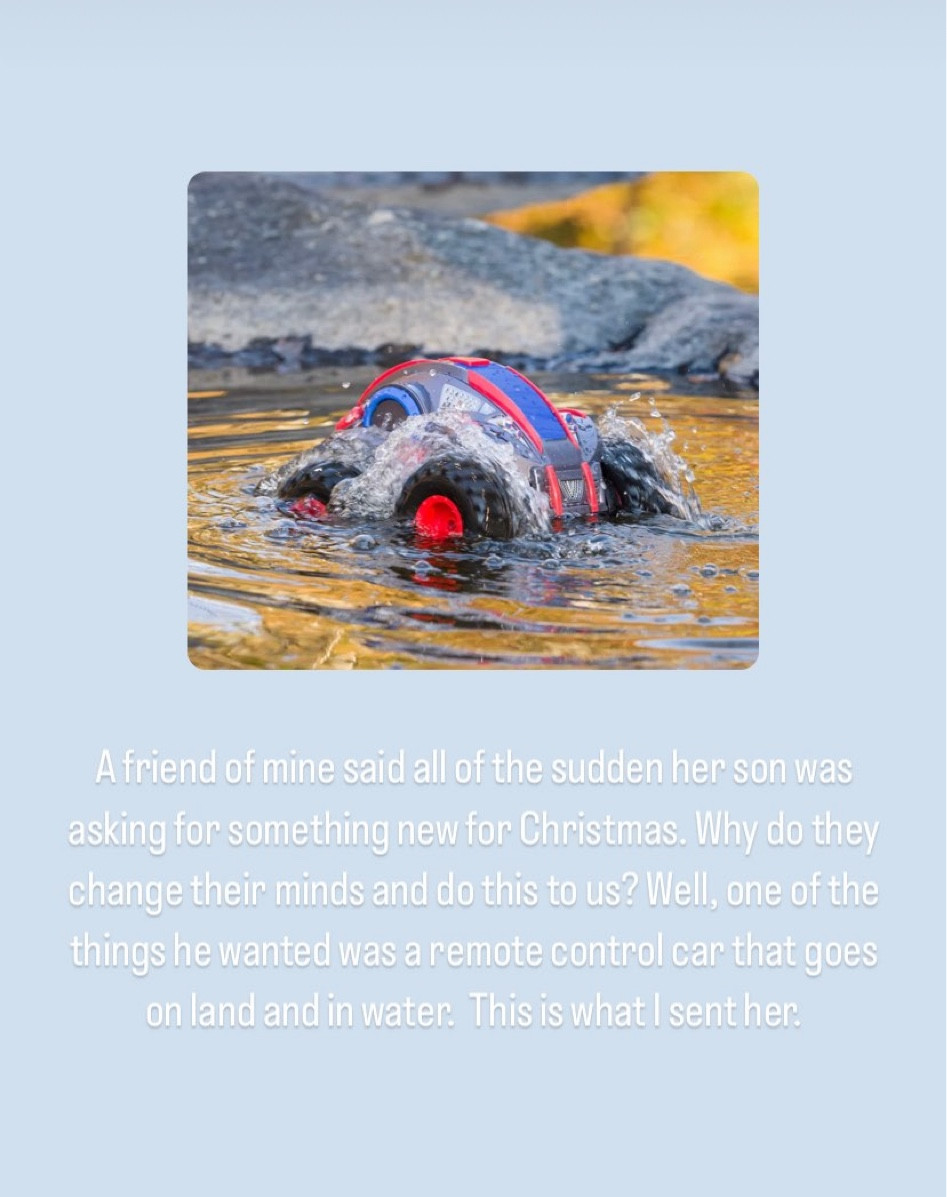 Coolest land/water remote control car!

#LTKkids #LTKGiftGuide #LTKHoliday