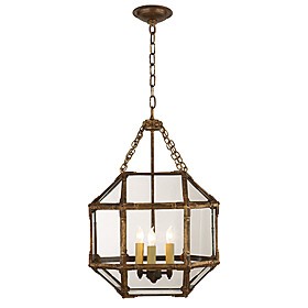 suzanne Kasler morris 3 lys loft lanterne i forgyldt jern med voks | Light in the Box