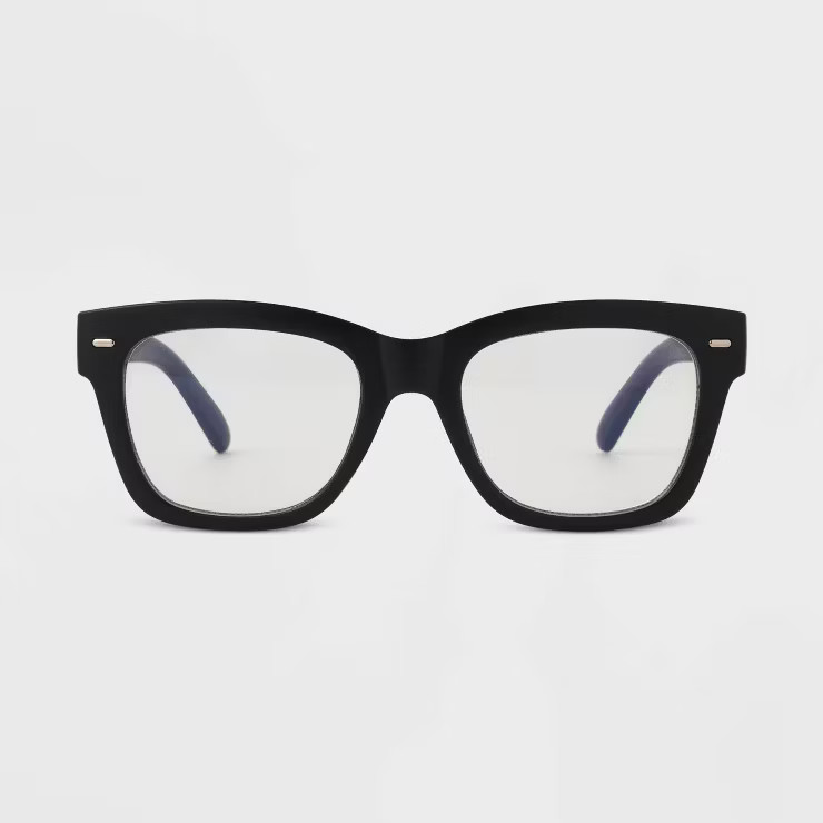 Women's Gloss Plastic Square Blue Light Filtering Glasses - Universal Thread™ | Target