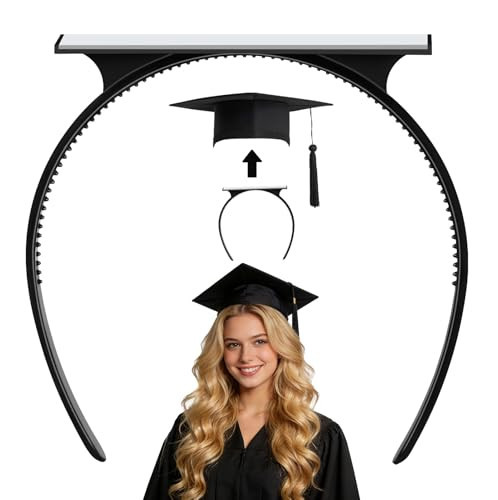 Pirekul Graduation Cap Headband Insert, Grad Cap Headband Holder - Secures Your Graduation Caps & Keeps Hairstyle, Hat Accessories for Graduates, Students, Women | Amazon (US)
