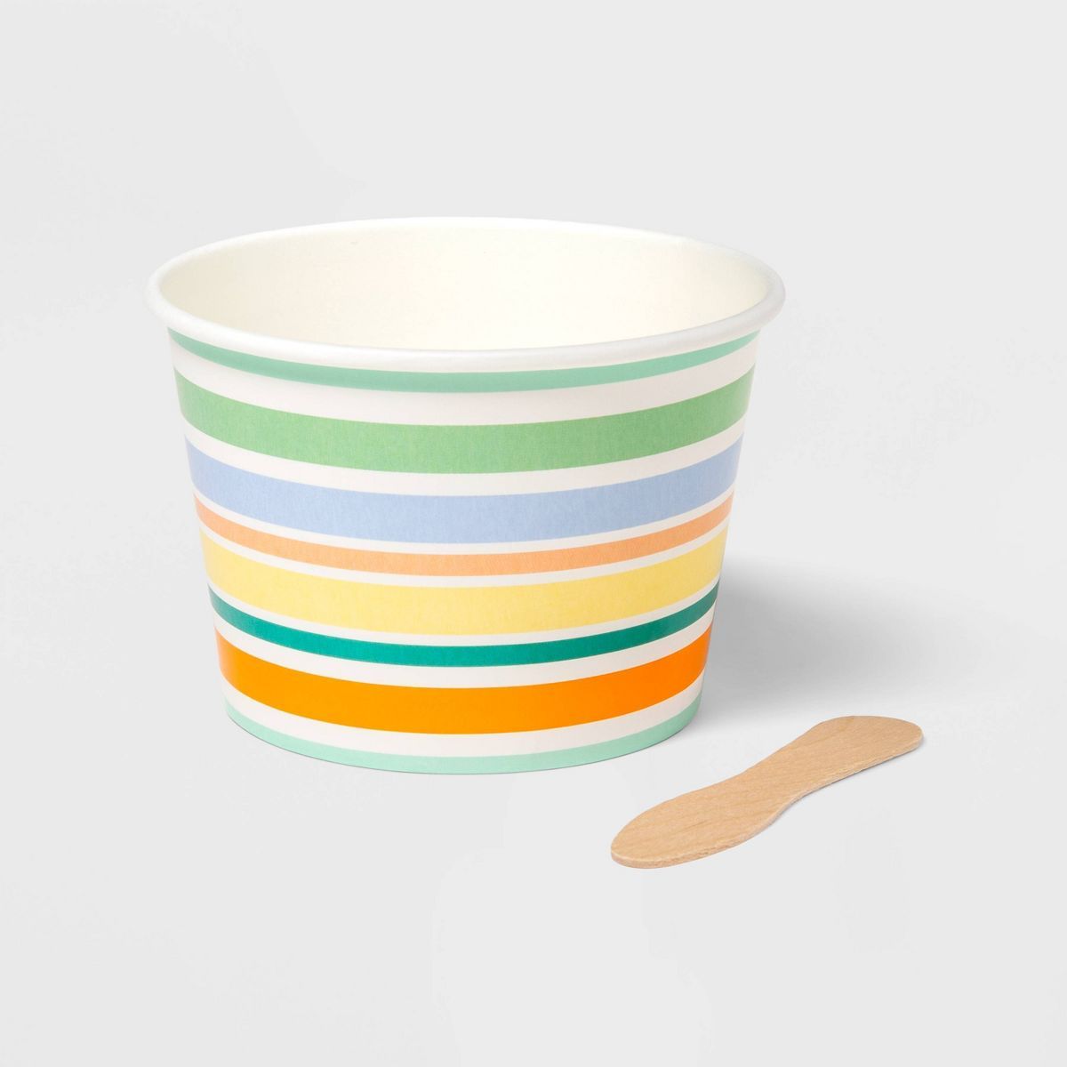 10ct Treat Cups with Wooden Spoons Summer Stripes - Sun Squad™ | Target