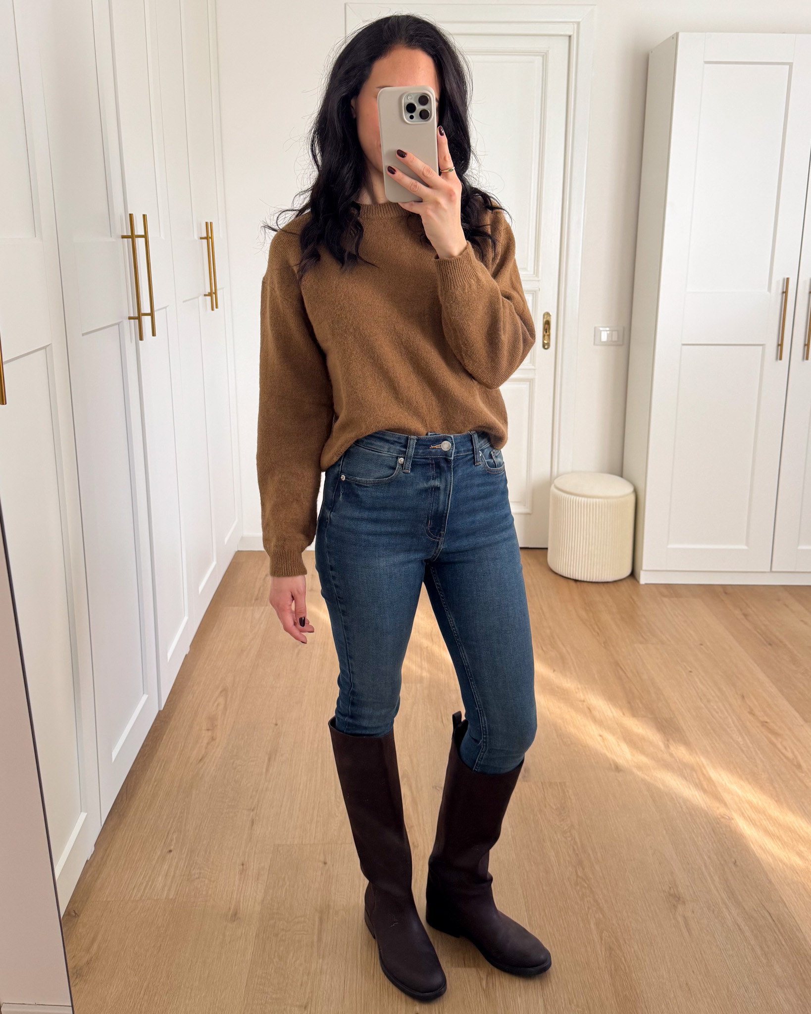 Pullover H&M, skinny jeans, stivali camoscio marrone 

 #LTKitalia #LTKeurope #LTKwinter