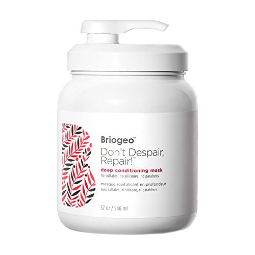 Briogeo Don't Despair, Repair! Deep Conditioning Mask, Deep Conditioner for Dry Damaged or Color Treated Hair, Prevent Future Breakage, Protein Mask for Stronger Hair, Vegan, Cruelty-Free, 32 fl oz | Amazon (US)