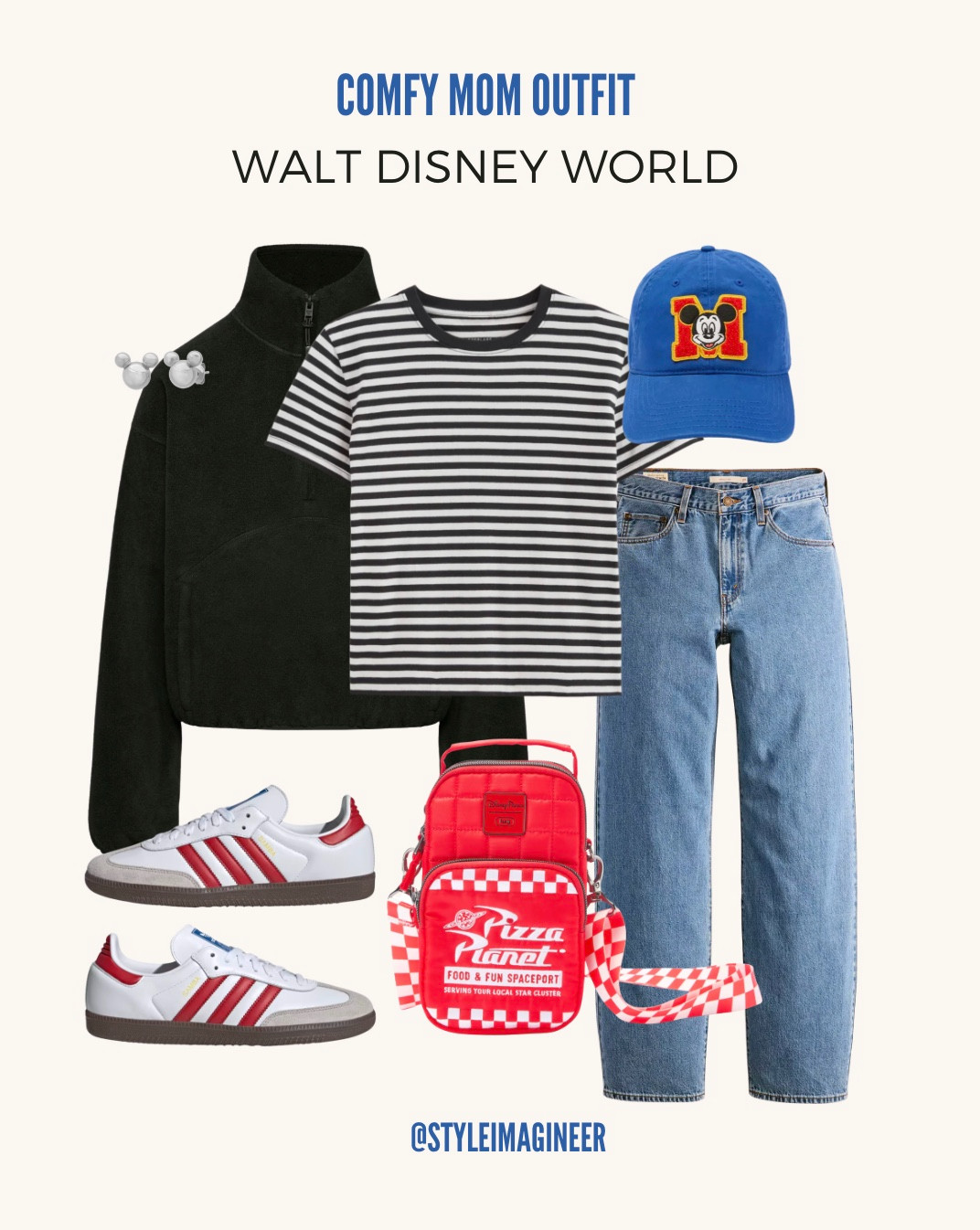 A mom outfit idea for a day at Walt Disney World. This time of year requires layers because the temp will fluctuate drastically throughout the day, and always wear sneakers (in my opinion).  

 #LTKmomlife #LTKMidsize #LTKTravel
