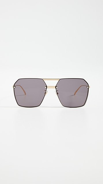 Oversized Geometric Aviators | Shopbop