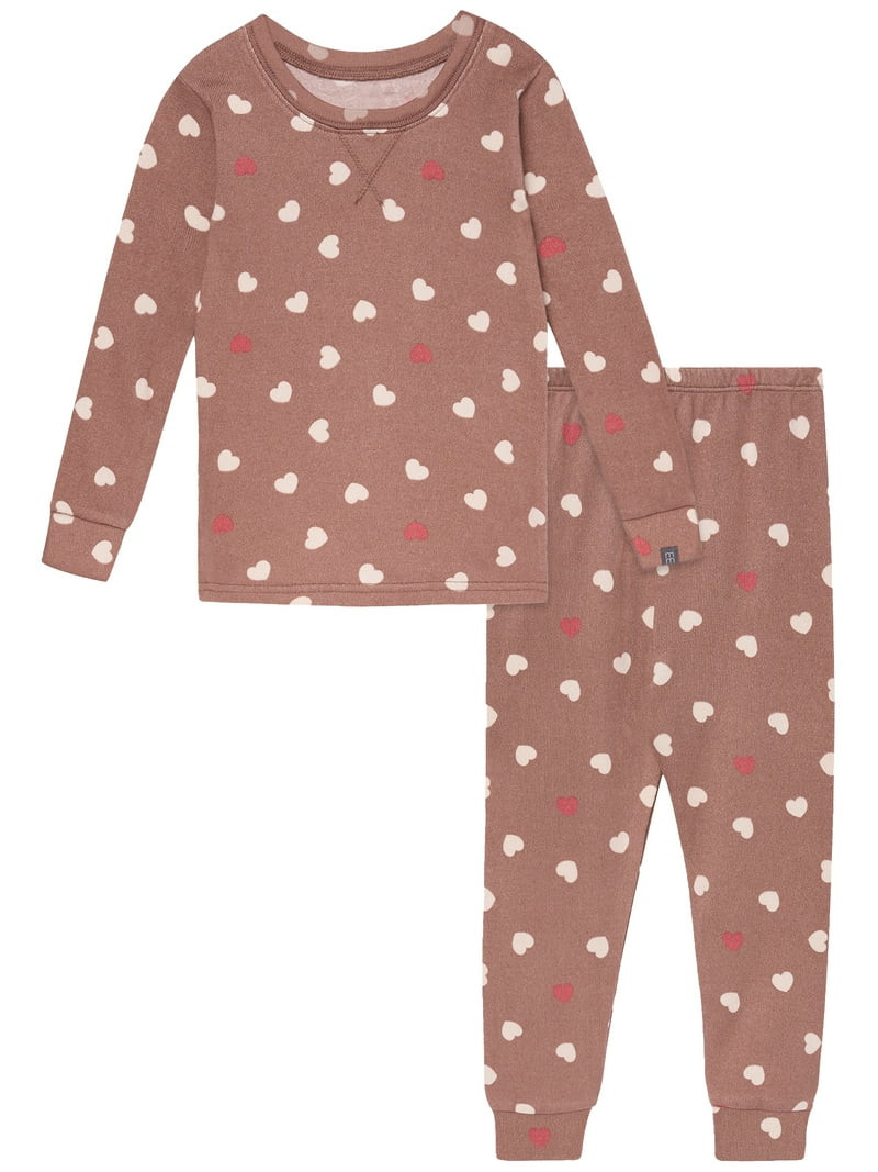 Modern Moments by Gerber Toddler Neutral Valentine´s Day Pajama Set, 2-Piece, Sizes 12M-5T | Walmart (US)
