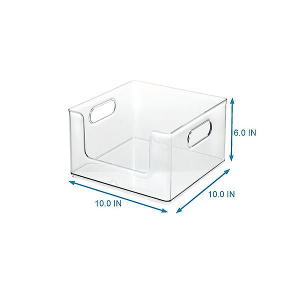 Case of 4 T.H.E. Stacking Pantry Bin Clear | The Container Store