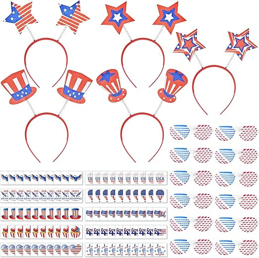 4th of July Decorations, 117PCS Accessories for Fourth of July Independence Day Decor, USA Patter... | Amazon (US)