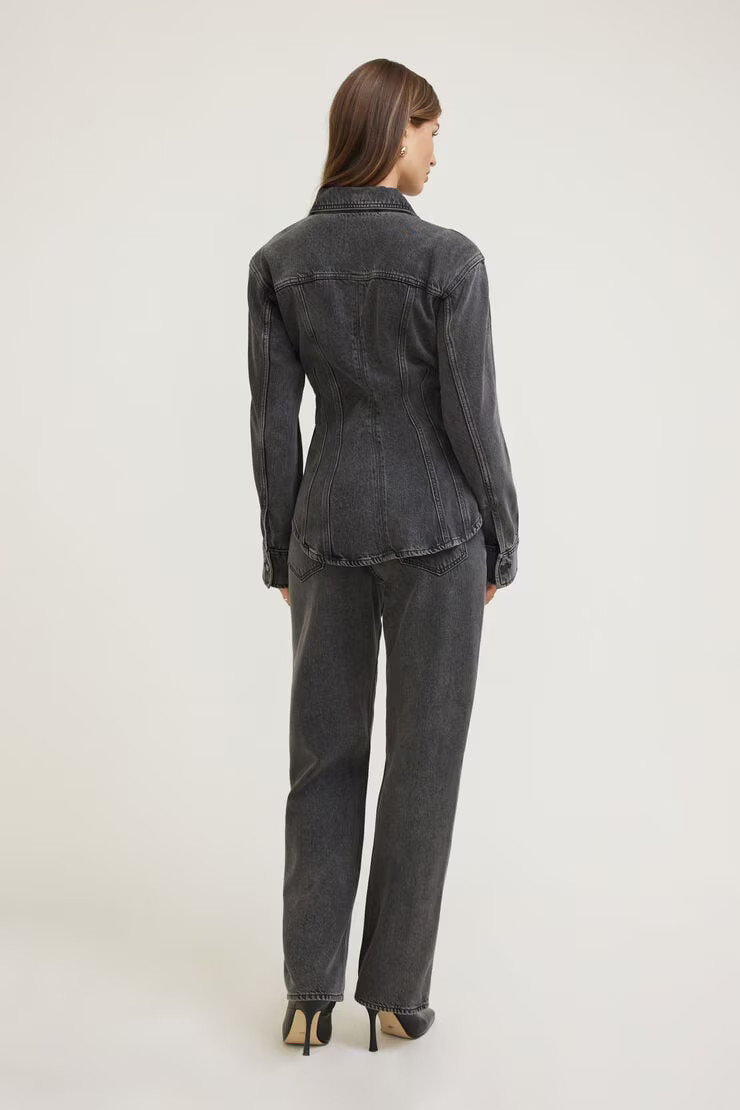 Cinched Tencel™ Denim Shirt | Dynamite Clothing