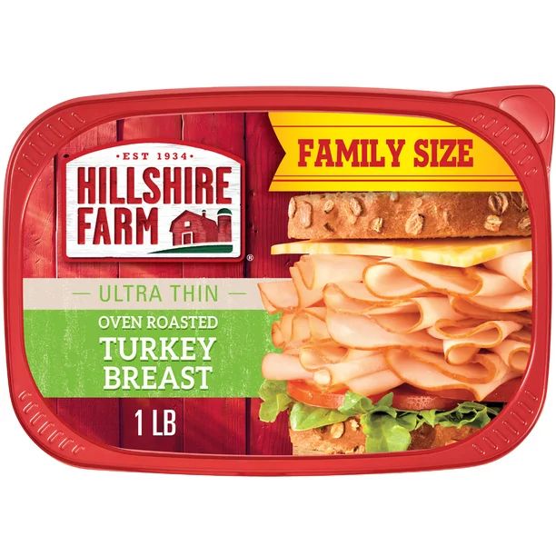 Hillshire Farm Sliced Oven Roasted Turkey Breast Deli Lunch Meat Family Size, 1 lb - Walmart.com | Walmart (US)